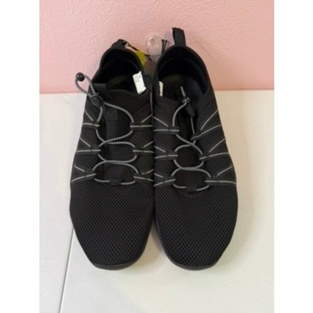 All in Motion Mens Water Shoes Black Mesh Bungee Toggle Size 12 New with Tags